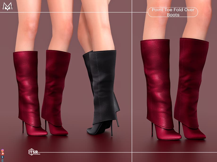 Скриншот мода Обувь Point Toe Boots S476